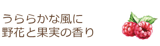 うららかな風に野花と果実の香り