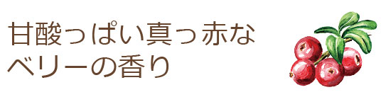 甘酸っぱい真っ赤なベリーの香り