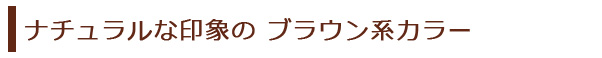 ナチュラルな印象の　ブラウン系カラー