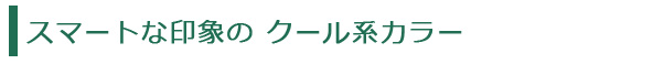 スマートな印象の　クール系カラー
